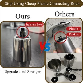 Pafusen Wine Stoppers Set of 2, Stainless Steel Wine Bottle Stopper with Silicone Seal, Reusable Wine Freshness Keep, Wine Saver Wine Bottle Sealer Stopper, Wine Accessories (Rose Gold)