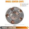 G-PLUS Chrome Wheel Hub Center Caps Cover Replacement with 7"