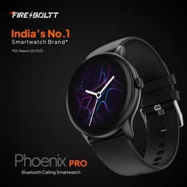 Fire-Boltt Phoenix Pro 35.3mm (1.39 inch) Bluetooth Calling Smart Watch, AI Voice Assistant, Metal Body with 120+ Sports Modes, SpO2, Heart Rate Monitoring (Black).