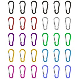 Motmucot 30PCS Carabiner Clips Snap Hooks, Aluminum Small Carabiner Keychain Clips for Keys, Used for Backpack Dog Leash Fishing Camping Traveling Awning Outdoor (Not for Climbing) Multicolor