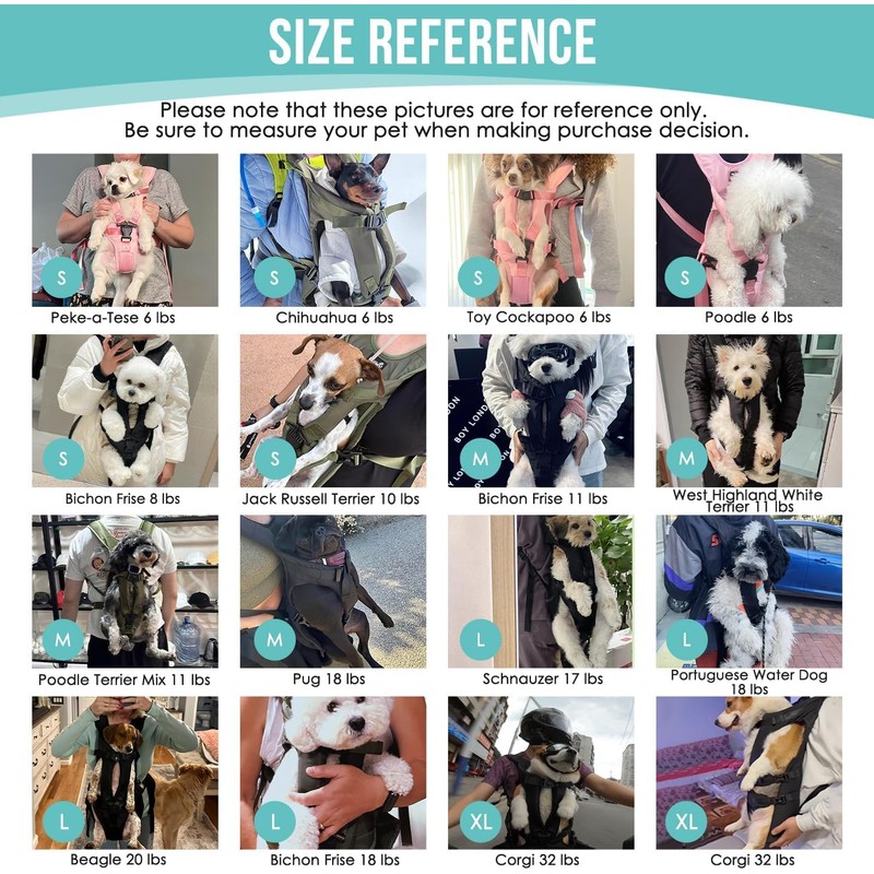 Lukovee Dog Backpack Carrier, Legs Out Easy-fit Dog Front Carrier