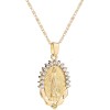 AOKJEWL Collar De La Virgen Maria Para Mujer Cristal Joyeria