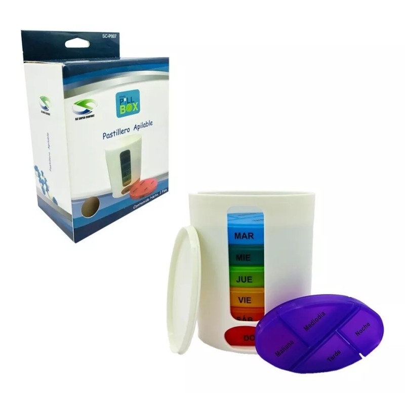 SuperConfort Pastillero Apilable Organizador Semanal 7 Días De La Semana