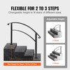 VEVOR Adjustable Metal Staircase Handrail for Outdoor Steps, 2-3 Steps