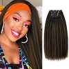 HANNE 18 Inch 4Pcs/lot Kinky Straight Clip-In Hair Extensions for
