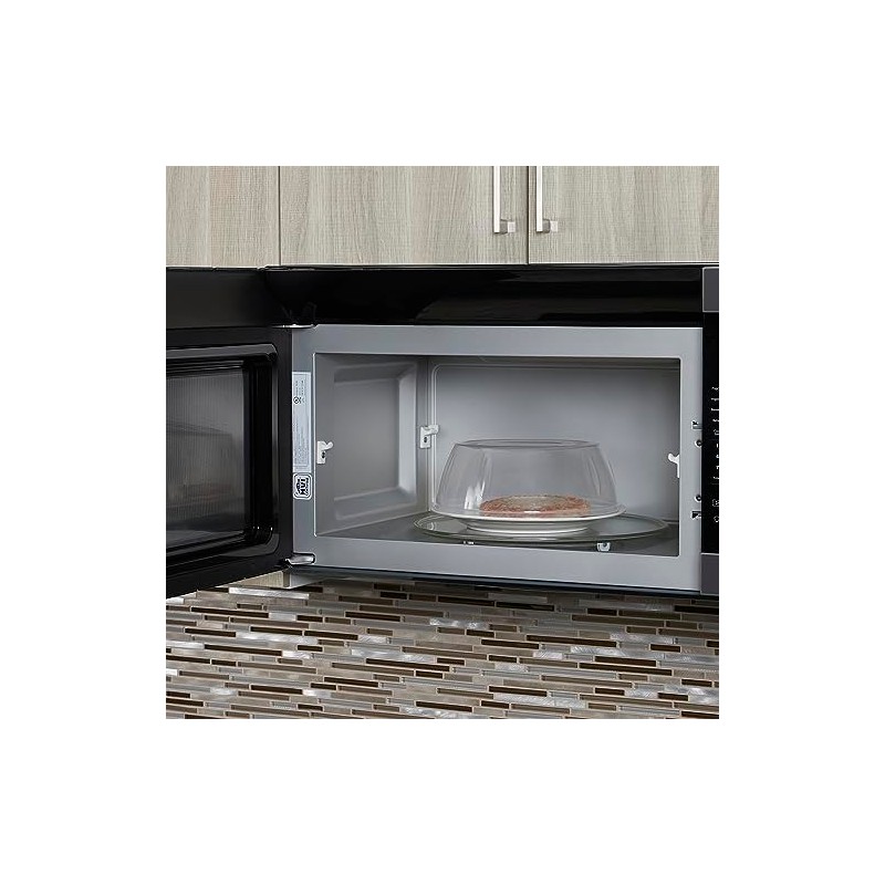 Home Basics Plastic Microwave Plate Cover with Handle on Lid,