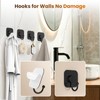 Aikzik 4 Pack Large Heavy Duty Wall Hooks - 26lb