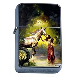 Boris Vallejo Brunette Unicorn Oil Lighter D-383