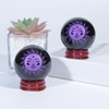 Nupuyai Nupuyai 1.9" Engraved Symbol Obsidian Crystal Ball with Stand,