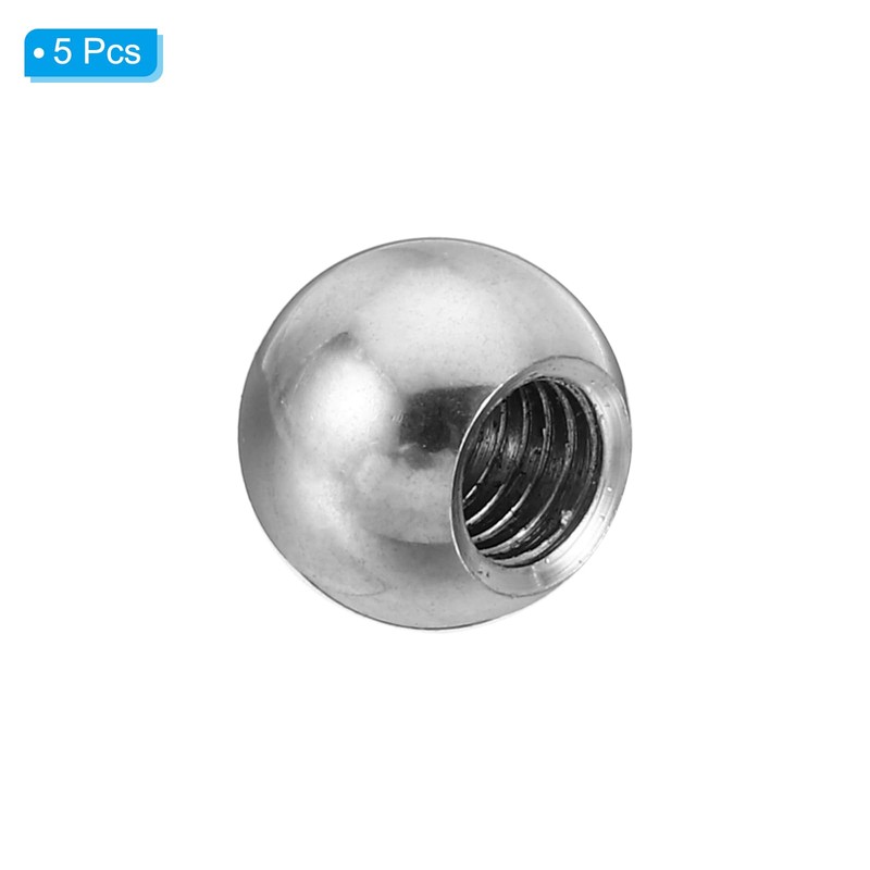 PATIKIL 5pcs M6x12mm Ball Nut Knob Female Thread 304 Stainless