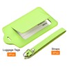 MECCANIXITY Luggage Tag PU Holders, 12x7cm Baggage Label Identifier with