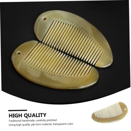 Baluue Handmade Horn Comb Hair Styling Straightening Scalp Massager Static Wide Tooth