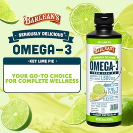 Barlean's Organic Oils Key Lime Ultra High Potency Fish Omega Swirl, 16 Ounce