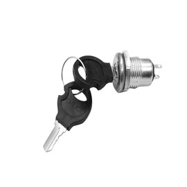WANGCL 5PCS Electric Key Lock Switch ON Off Keyswitch Metal Rotary Switches 2Pin With Matching Keys for Telephone Wardrobe Meter Box Etc