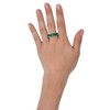 Maya J Eternity Ring - Emerald-Cut, with Artisan Fashioned Gemstones,
