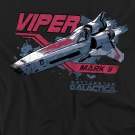 Battlestar Galactica Viper Mark II Unisex Adult T-Shirt, Black, Medium