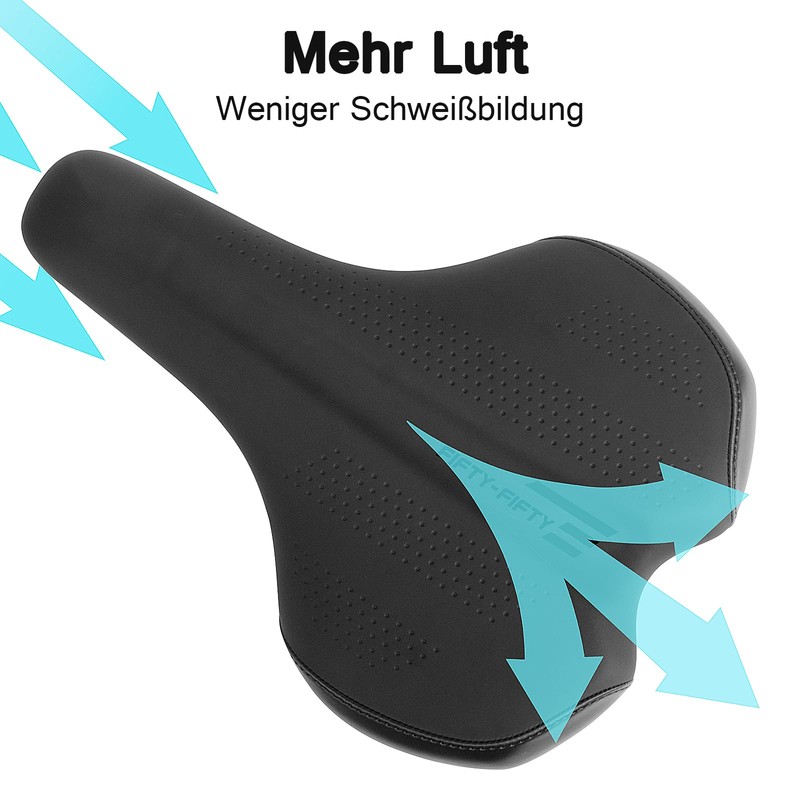 FIFTY-FIFTY MTB Saddle, Comfortable Memory Foam Bicycle Saddle, Soft Waterproof