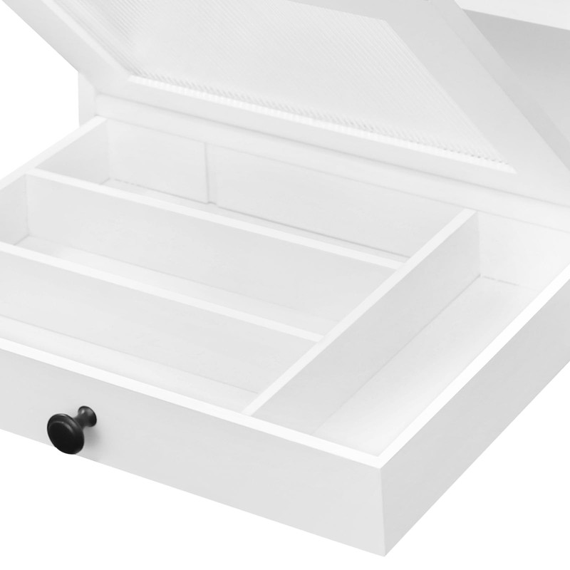 YUYFCC Wood Bread Box Modern Countertop Bread Storage Container Bin