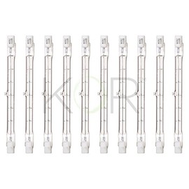KOR (Pack of 10) Halogen Double Ended J Type 118 mm (4.64 Inches) 120 Volt R7S Base Q200T3/118mm (200)