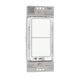 Square D SQR226U1WHWM X Series 15 Amp WiFi Energy Monitoring Dimmer Light Switch, Single-Pole/3-way, 600 Watt, Rocker, Matter Certified, Compatible with Alexa and Google Assistant, White