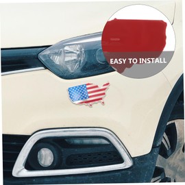Alipis American Flag Map Car Sticker for Pickup Trucks Durable Flag Decal for Rear Tailgate Stylish Bumper Sticker Easy Installation Patriotic Design