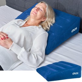 Gads Inflatable Wedge Pillow for Sleep and Comfort – Portable Wedge Pillow for Travel, Blow Up Bed Wedge for Support