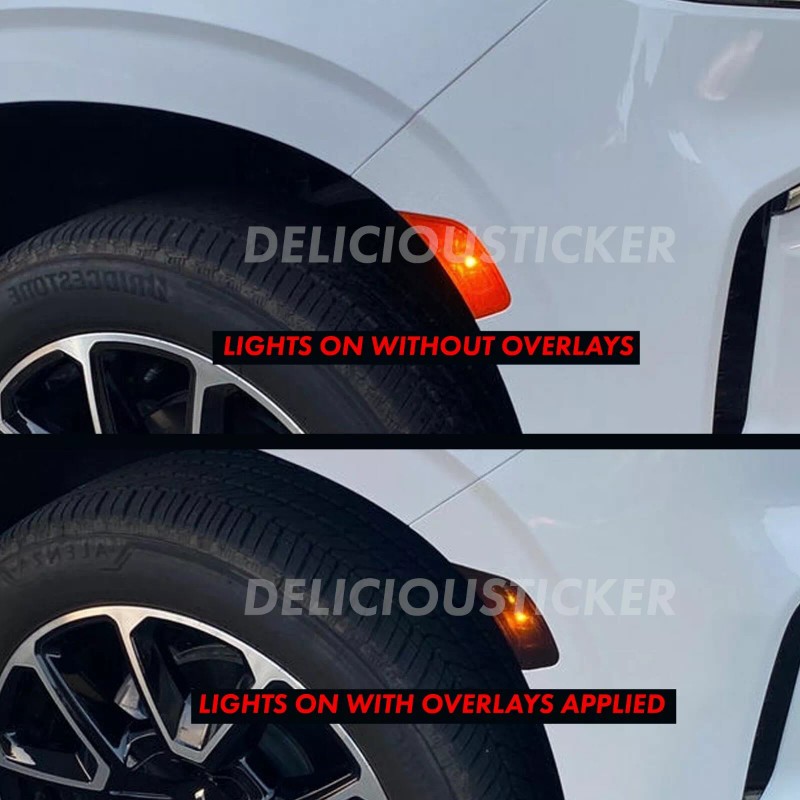 Deliciousticker For 21-24 Chevy Tahoe Front Rear Reflector & 3rd