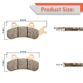 Sintered Front Rear Brake Pads for Can-Am Maverick X3, X3 Max 4x4 2017-2024, Maverick Trail 800 1000 2018-2021 Maverick Sport 1000 1000R Sport MAX 2019-2021, Turbo R, Defender Max/Pro/6x6