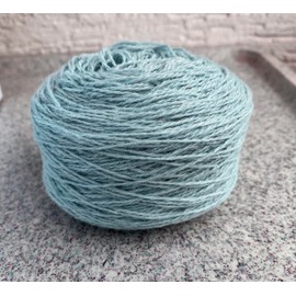 Weight 100 g. 100% Wool Yarn for Knitting Machines, Approx. 400 m/100 g, High Quality, Natural Product, Seer Soft, We Work Directly with Manufacturer (Sky Blue)