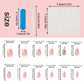 NICENEEDED 24 Pcs White French Tip Press on Nails, Rhinestones Long Square False Nails Bow Tie Fake Nail, Shiny Glossy Glue on Nails Artificial Nail Full Cover on Nails for Women