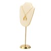 CHGCRAFT Necklace Display Stand Velvet Jewelry Holder with Golden Tone