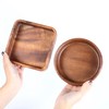 Bamxzoo Rectangular Wooden Dessert Plates 6"-100% Natural Walnut Wood Appetizer