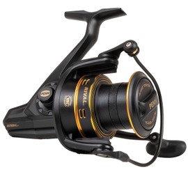 PENN Rival Longcast Gold, Fishing Reel, Spinning Reels, Sea Fishing, Lightweight Long Distance Casting Reel for Sea, Saltwater, Surf, Rock and Beach Fishing, Unisex, Black Gold, 6000