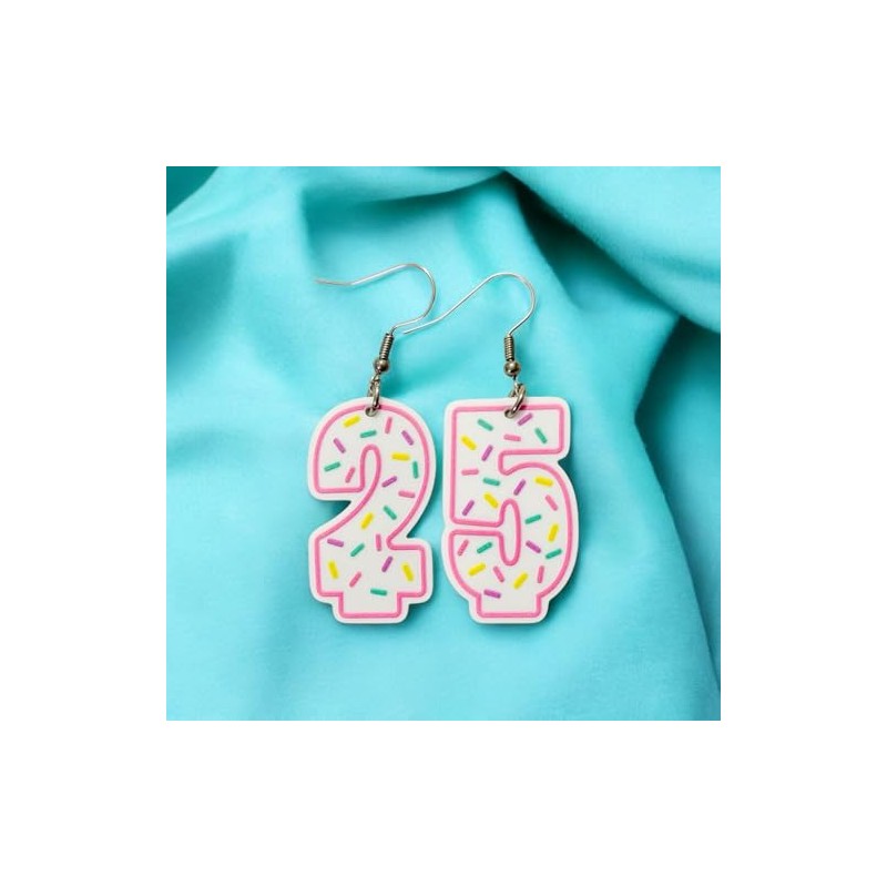 Birthday Candle Earrings Age 25