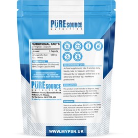 Ashwagandha Vegan Capsules Ashwagandha Root Powder Capsule 10% Withanolides 500mg High Strength 10,000mg Extract 10:1 | Stress Relief, Energy, Strength & Endurance by PSN (180 Capsules)