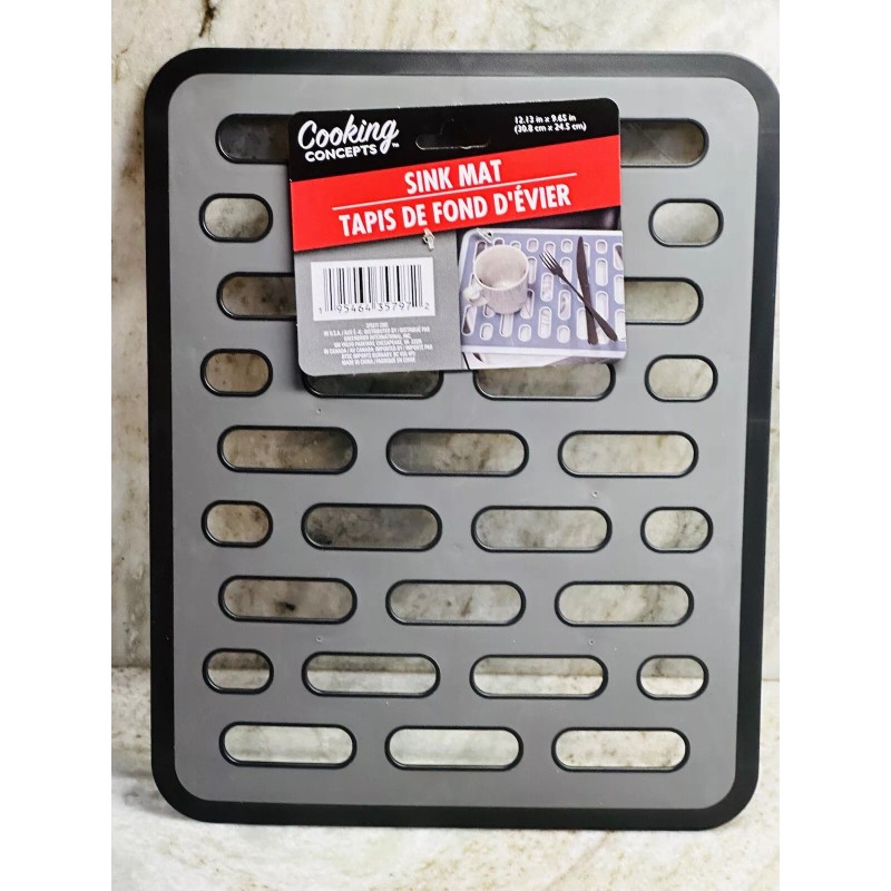 Cooking Concepts Black Sink Mat 12.13InchX9.65