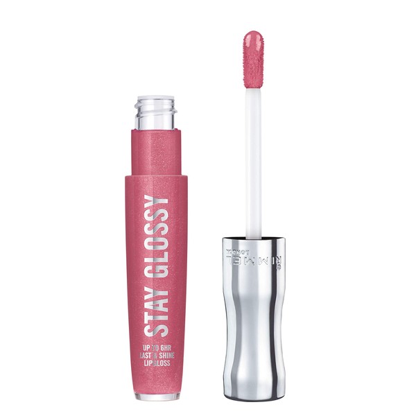 Rimmel Stay Glossy 6 Hour Lipgloss, Stay My Rose, 0.18
