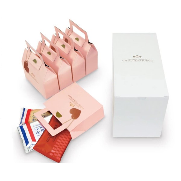Gateau Festa Harada Rusk [Limited Item] Valentine Petite Bag, Set of 3, 5 Box Set (Strawberry Tea Bag Included)