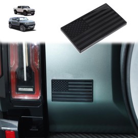 for Hummer EV Accessories Tailgate Emblem American Flag Decal,Embossed 3D USA US Flag Car Decals Bumper Stickers for Hummer EV SUV Pickup 2022-2024 2025 (Smoked/Left)