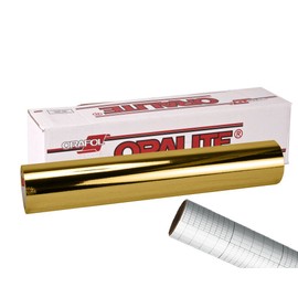 ORACAL 351 Gold Reflective Chrome Vinyl 12" x 6ft Roll for Cricut, Cameo and Silhouette Including 12" x 24" Transfer Paper Roll (12" x 6ft 2-Roll Pack w/Transfer Paper)