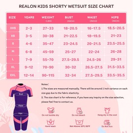 FLEXEL Kids Wetsuit for Boys Girls 2mm 3mm, Full Shorty Wet Suits for Toddler Youth, Neoprene Scuba Diving Suit for Surfing Swimming Snorkeling
