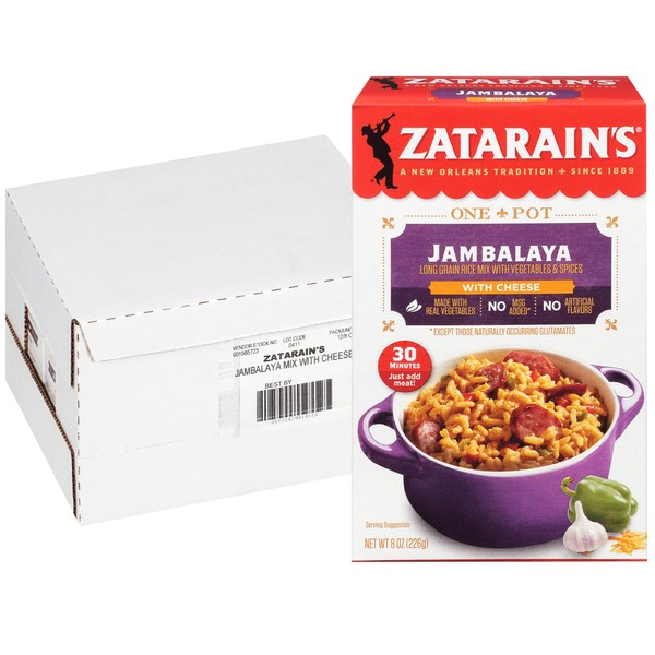 Zatarain's Jambalaya with Cheese, 8 oz (Pack of 12)