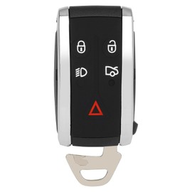 ANGLEWIDE Key Fob Shells Case for Jaguar Xf Xfr Xk Xkr Xj8 Xk8 2007-2013 5 Buttons Black 1 1pad