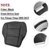 NLQR Front Driver Bottom Replacement Seat Cover Black Microfiber Leather