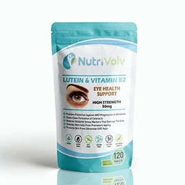 Pure Eye Support Tablets with Lutein and Vitamin B2 â 50mg Easy to Swallow Pills for Better Vision and Eyecare â Pack of 120 Vegan Eye Supplements for Men and Women