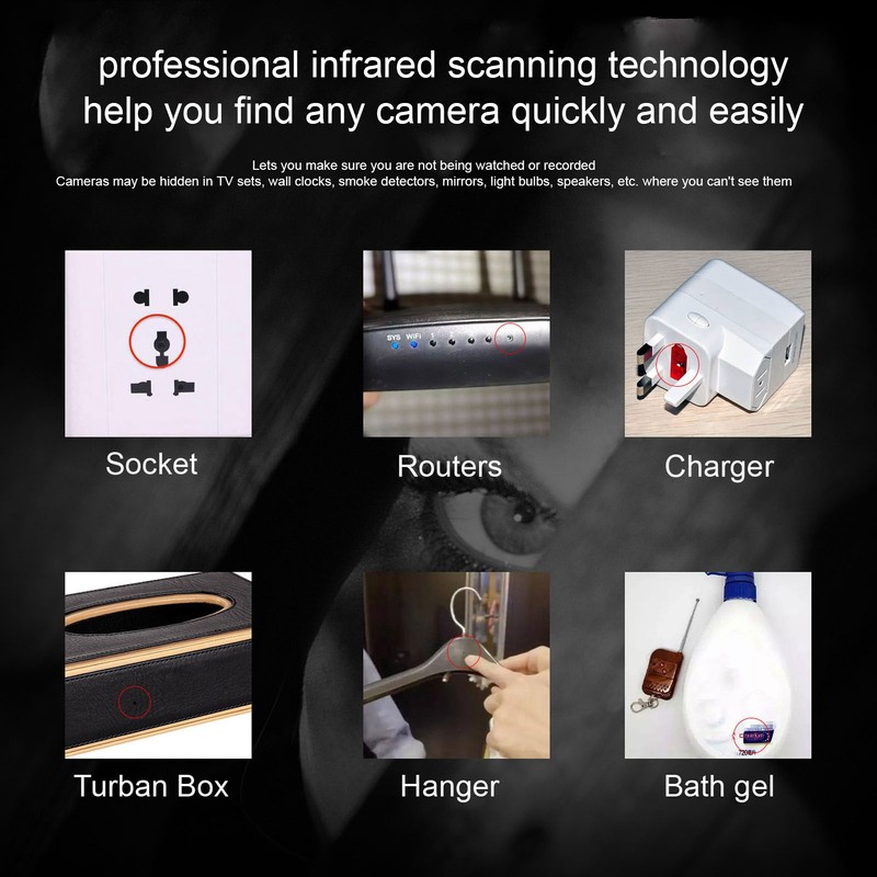 Camera Detector Professional Infrared Scanning Light Prevents Theft Alarm Function