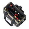 Justzon Tool tote bag with handle, Tool bag organizer, electrical