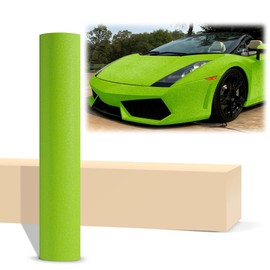 2pcs 4"x8" (10cmx20cm) Sample Matte Glitter Green Vinyl Wrap Sticker Sheet Film DIY Decal Air Release Bublle Free Self Adhesive Peel and Stick