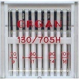 ORGAN DOMESTIC SEWING MACHINE NEEDLES MIX PACK SIZE 70, 80, 90, 100 , 10 NEEDLES
