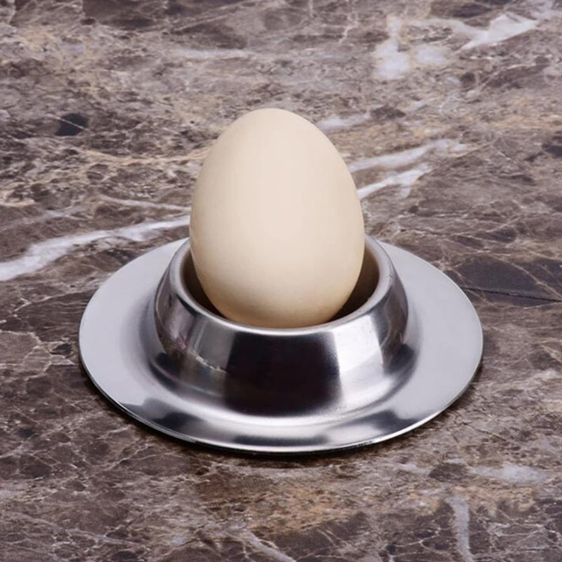 Vastsea Set of 4 Stainless Steel Egg Cups, Polished Stackable